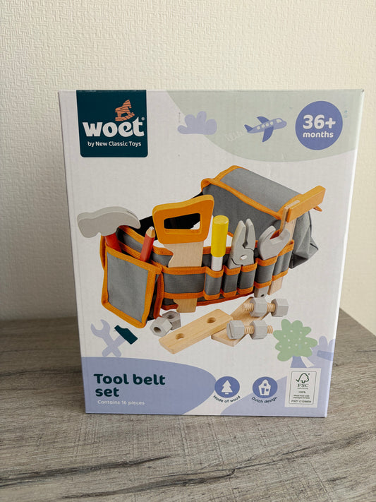 Houten Gereedschapsriem – 16-delig 🛠️