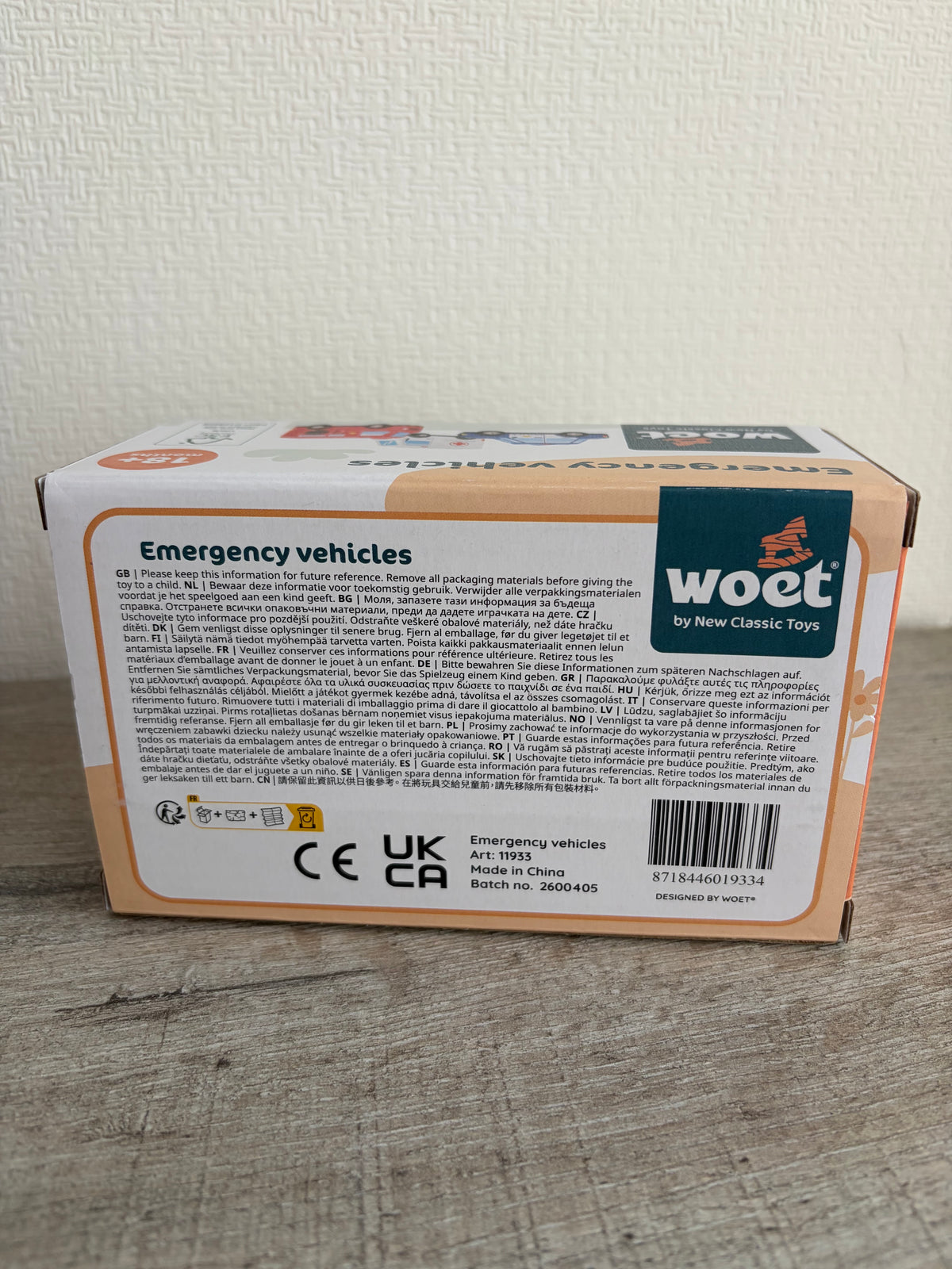 Houten Hulpdienst Voertuigen – 3 stuks 🚒