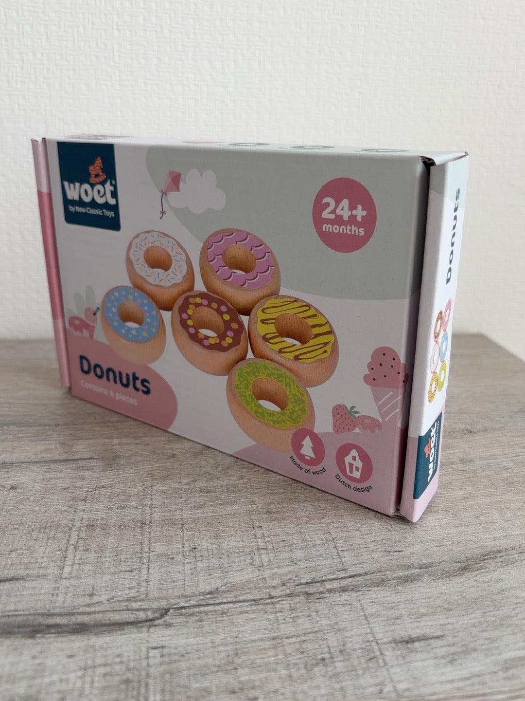 Houten Donut Set – 6 stuks 🍩