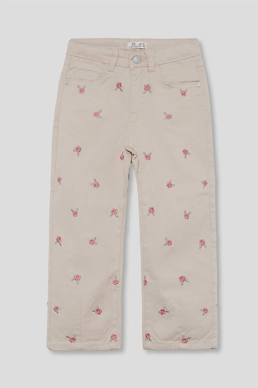 Jeans met bloemetjes 