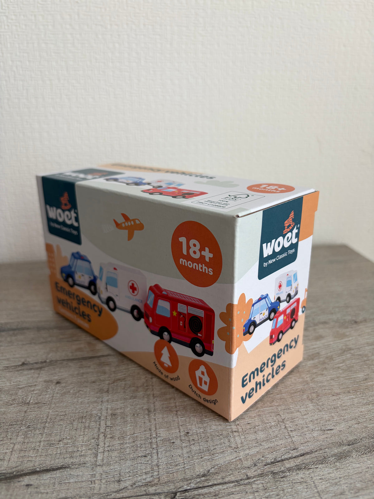 Houten Hulpdienst Voertuigen – 3 stuks 🚒