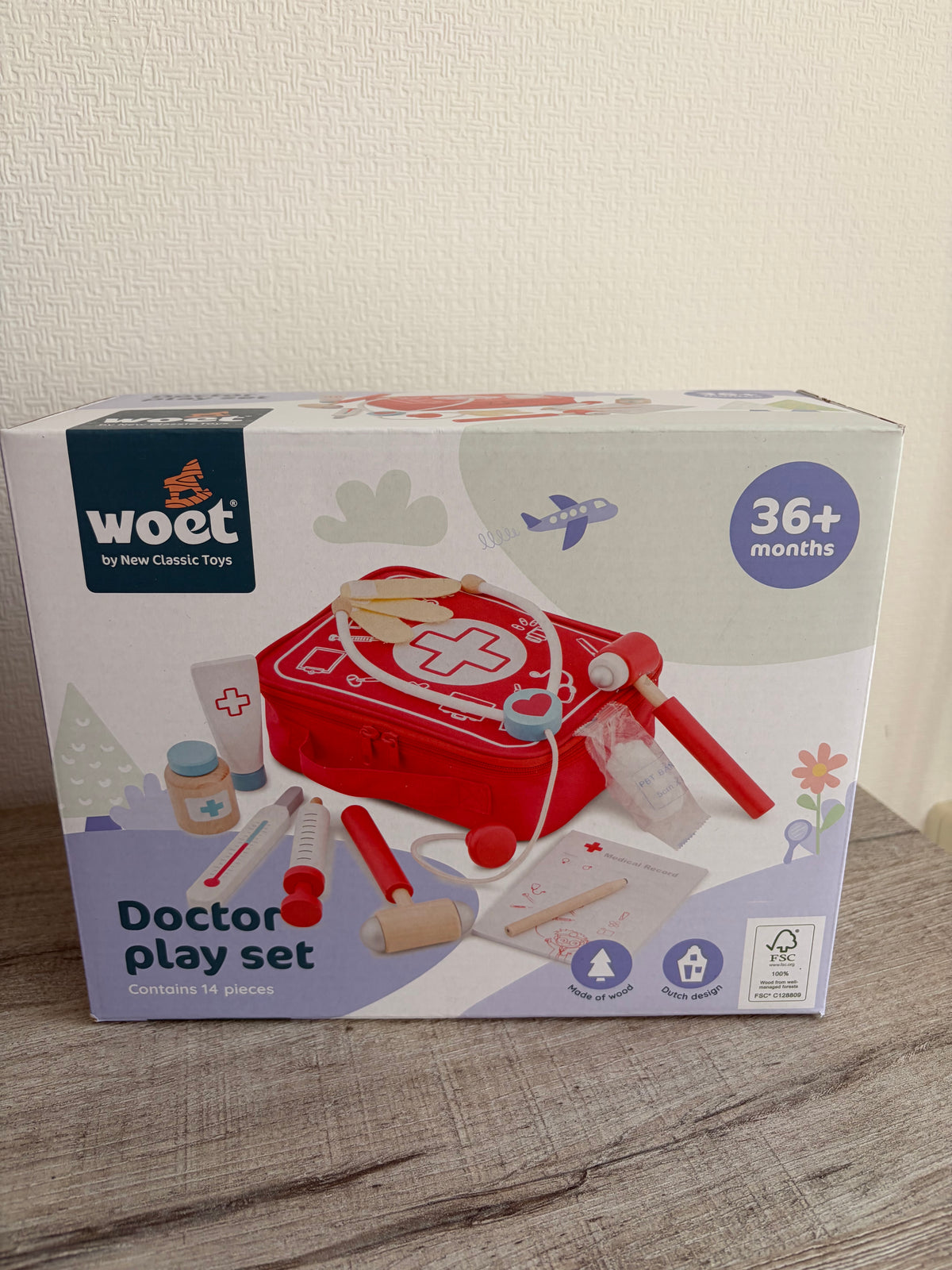 Houten dokters speelgoedset